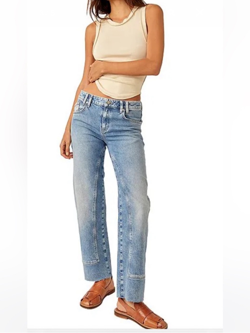 NWT🌷(26) Free People Risk Taker High Rise Straight Leg Jeans